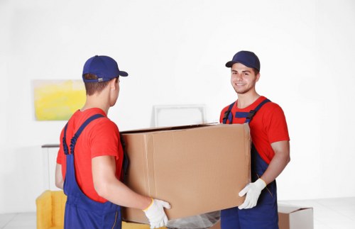 Careful packing of office belongings for a Wandsworth business relocation