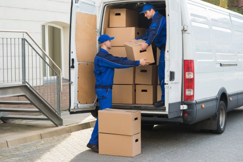 Packed belongings ready for same-day collection and delivery in Wandsworth