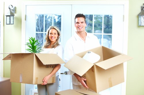 Moving furniture through a Wandsworth flat staircase with protective handling